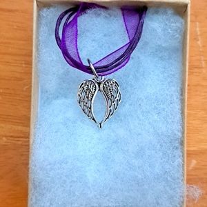 Silver Angel Wings Necklace